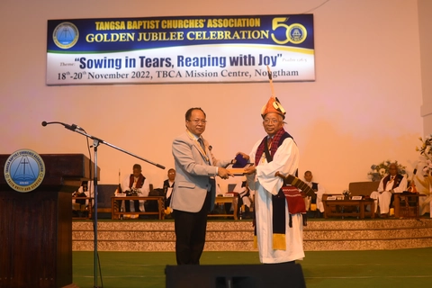 Felicitation to Rev. Molem Ronrang
